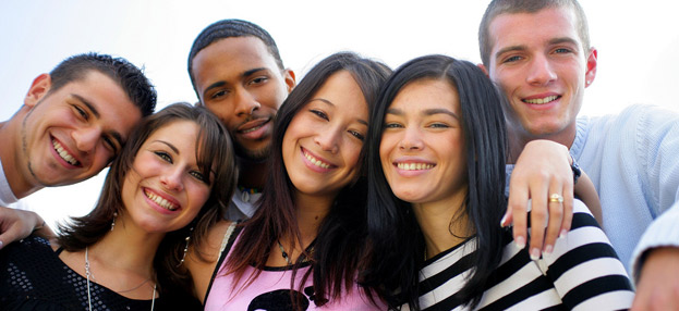 group of people smiling