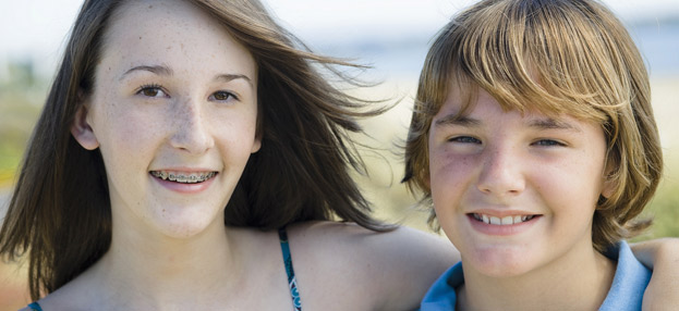 two children smiling